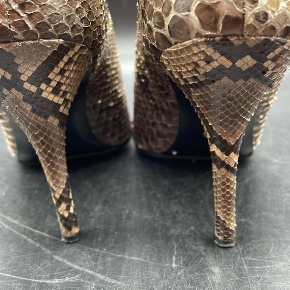 Snakeskin - Lizard Booties Sz 8/38 - Picture 3 of 8